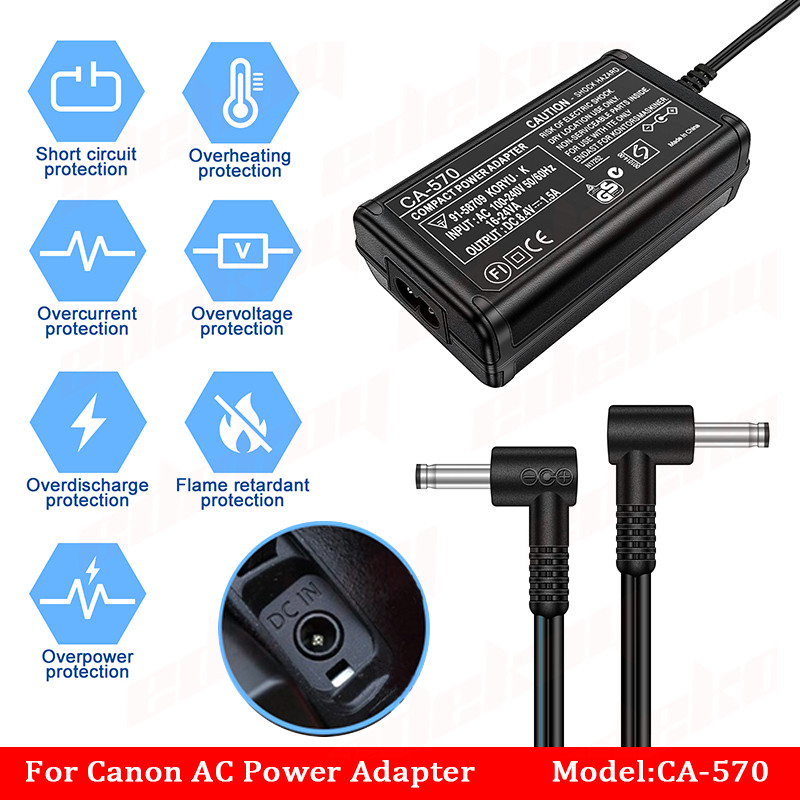 Power AC Adapter CA570 CA570 CA570K for Canon gital Camera XC10 ZR60 ZR65MC ZR70MC ZR80 ZR85 ZR90 ZR