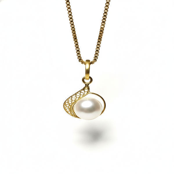 LILARA Liontin Emas Selayar Mutiara Laut Asli Lombok