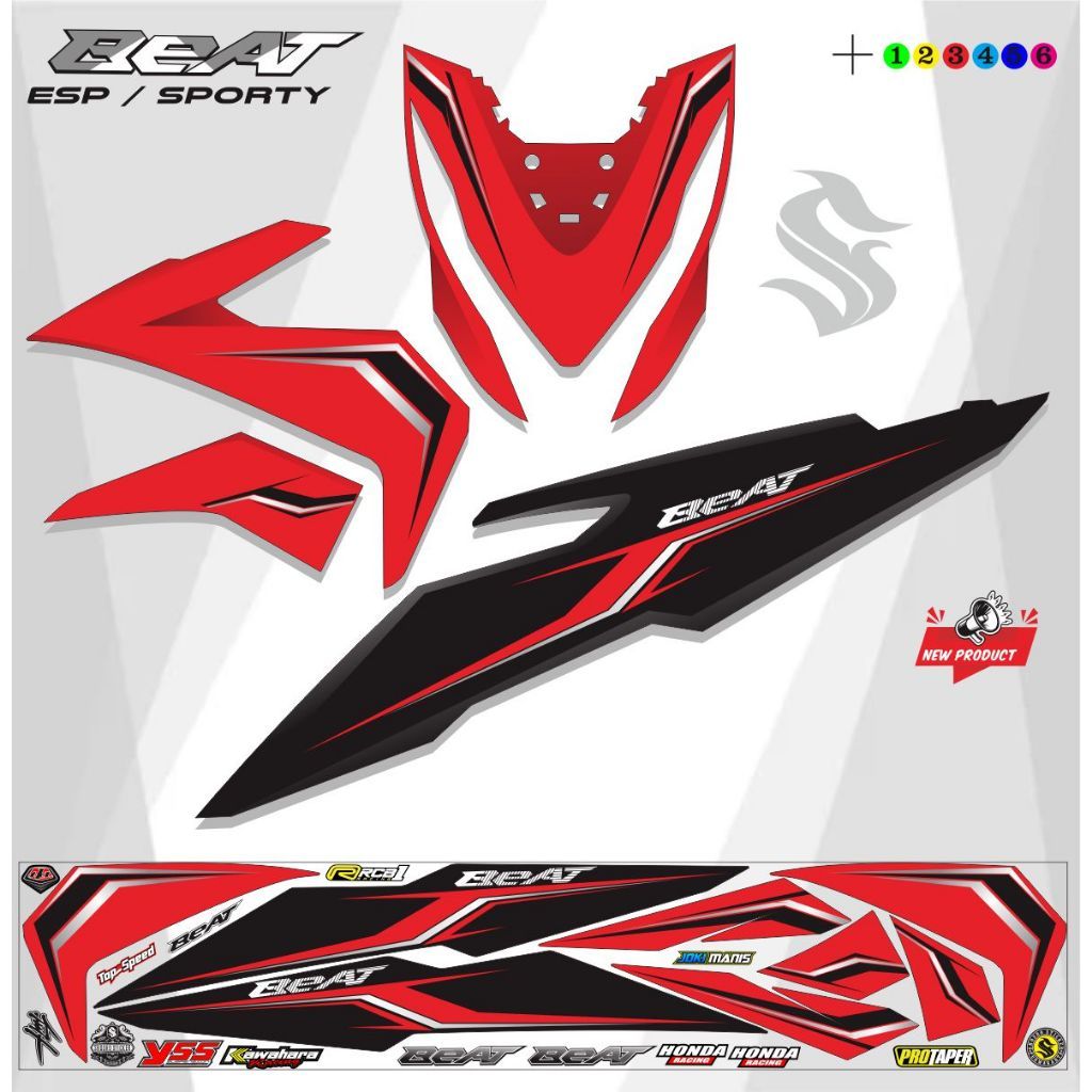 STRIPING STICKER VARIASI BEAT ESP 2016 2018 VARIASI