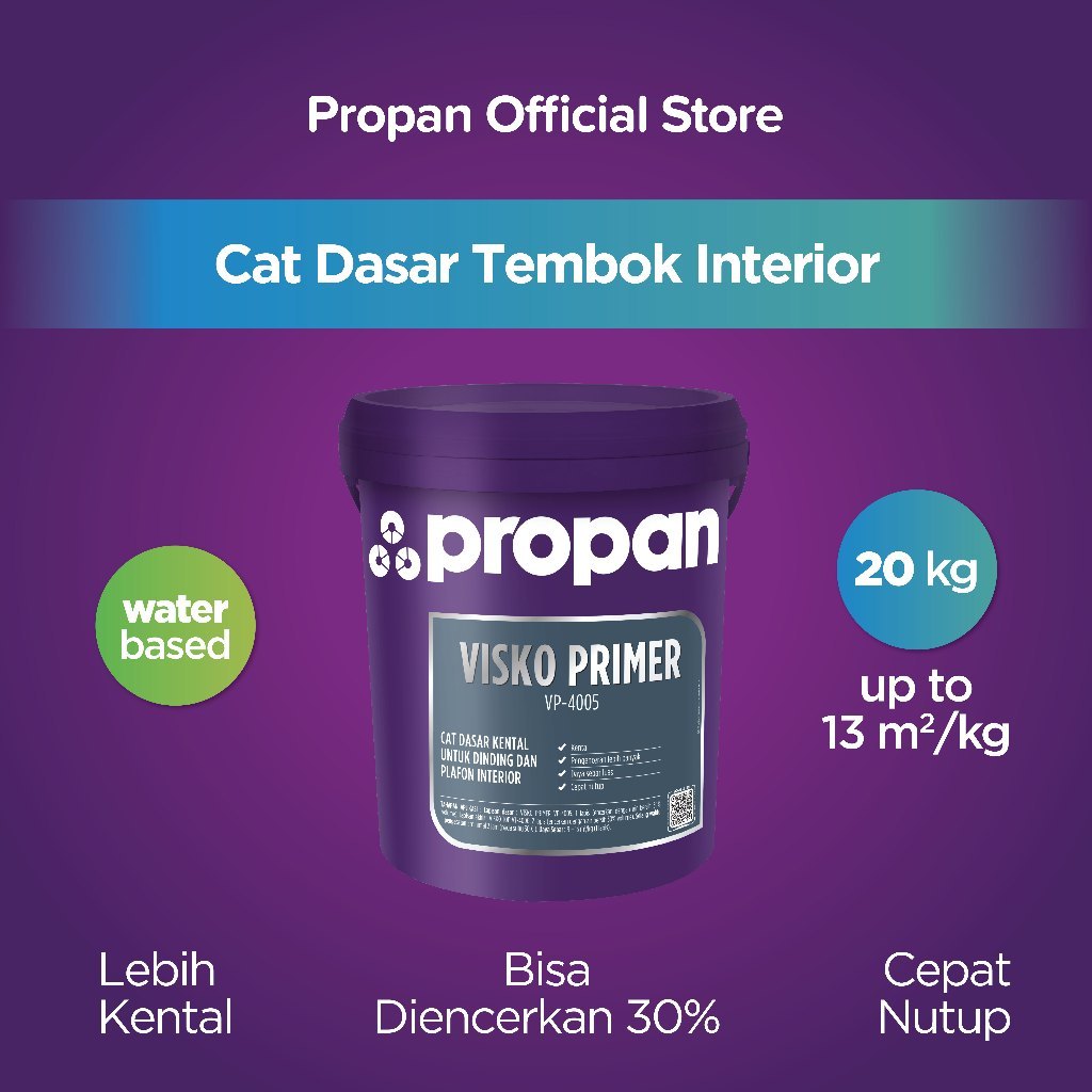 PROPAN VISKO PRIMER CAT DASAR TEMBOK INTERIOR IRIT & KENTAL 21 KG