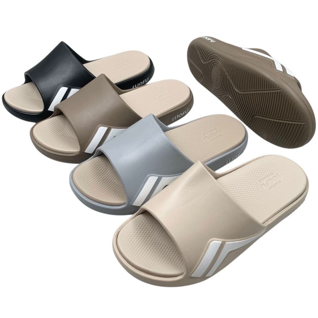 LUOFU Sandal Selop Karet Pria Empuk Ringan Import Daily E6213M-BRKTM (BD3) Luofu Import
