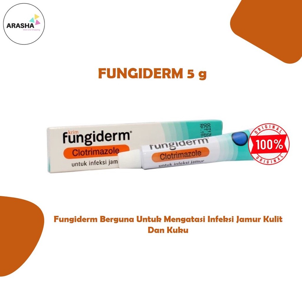 FUNGIDERM CLOTRIMAZOLE 5 dan 10 GR Salep Kulit Jamuran
