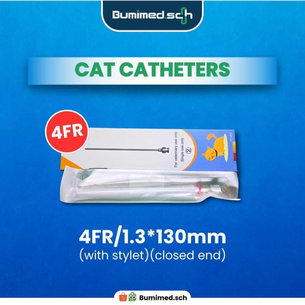 DMW9 Kateter Kucing | Cat Catheter | Kateter Urin Kucing | 4FR & 3FR (With Stylet) (Close End) No Br