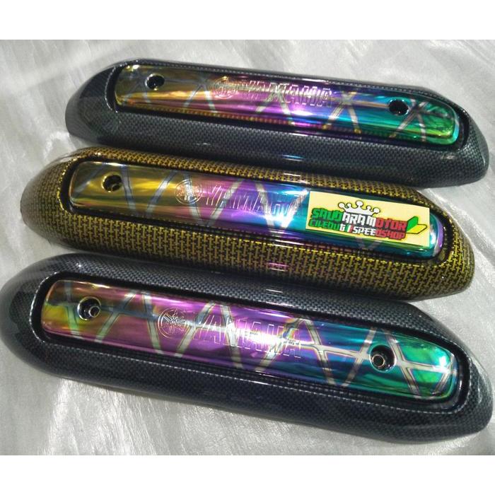 Tameng Knalpot Carbon & List Knalpot Rainbow Mio/Mio Soul