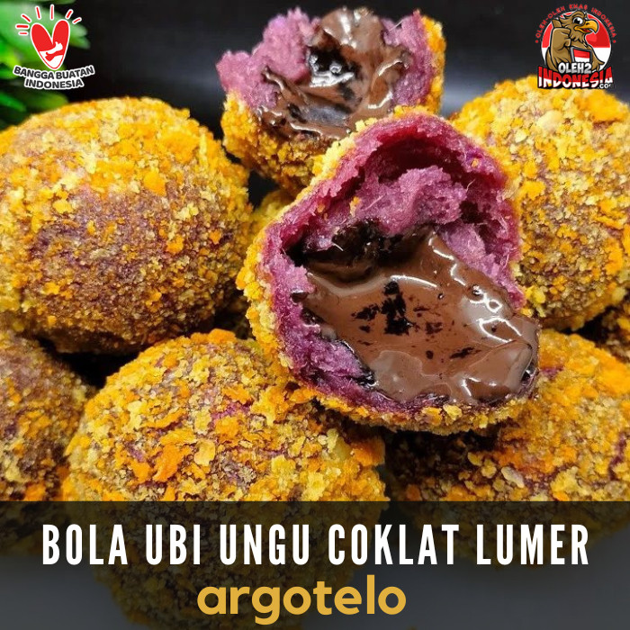 Bola Ubi Ungu Lumer Coklat Argotelo Oleh Oleh Khas Pasuruan isi 10pcs