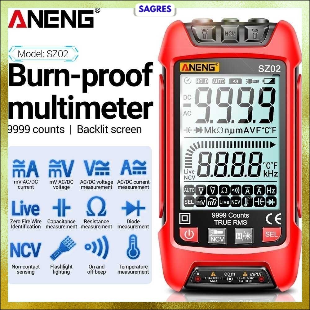 ANENG Digital Multimeter Multitester Voltage Tester Burn Proof - SZ02