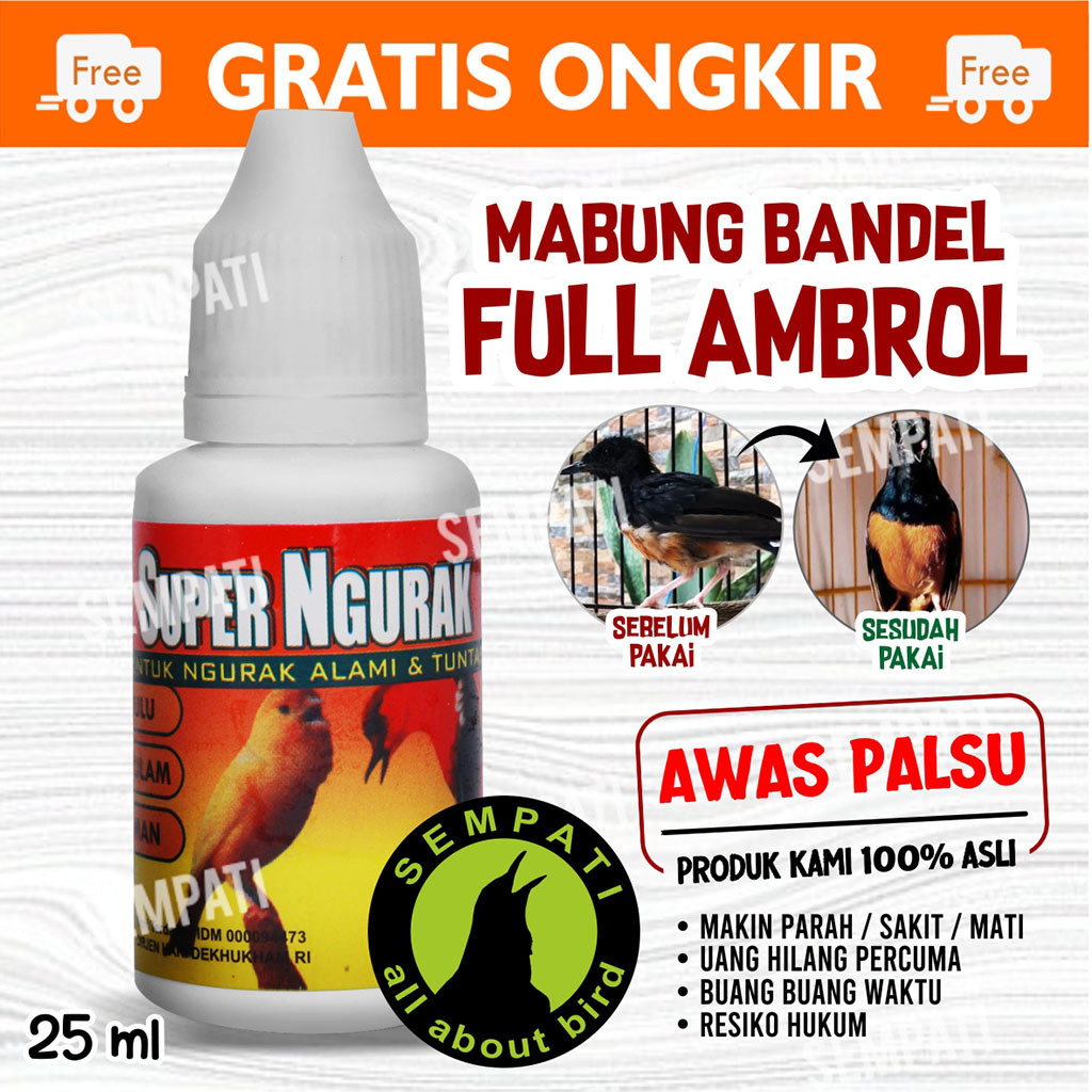 SEMPATI SUPER NGURAK SUPER KICAU VITAMIN BURUNG PENUMBUH BULU MEMPERCEPAT NGURAK MENUNTASKAN BULU MA