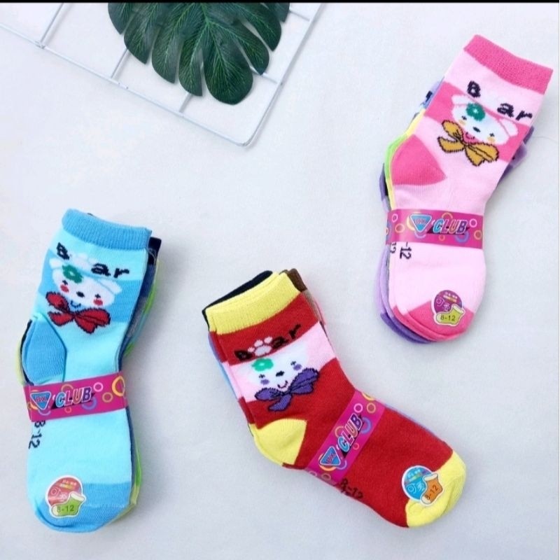 SET ISI 4 pasang kaos kaki anak Motif cewe dan cowo TK-SD