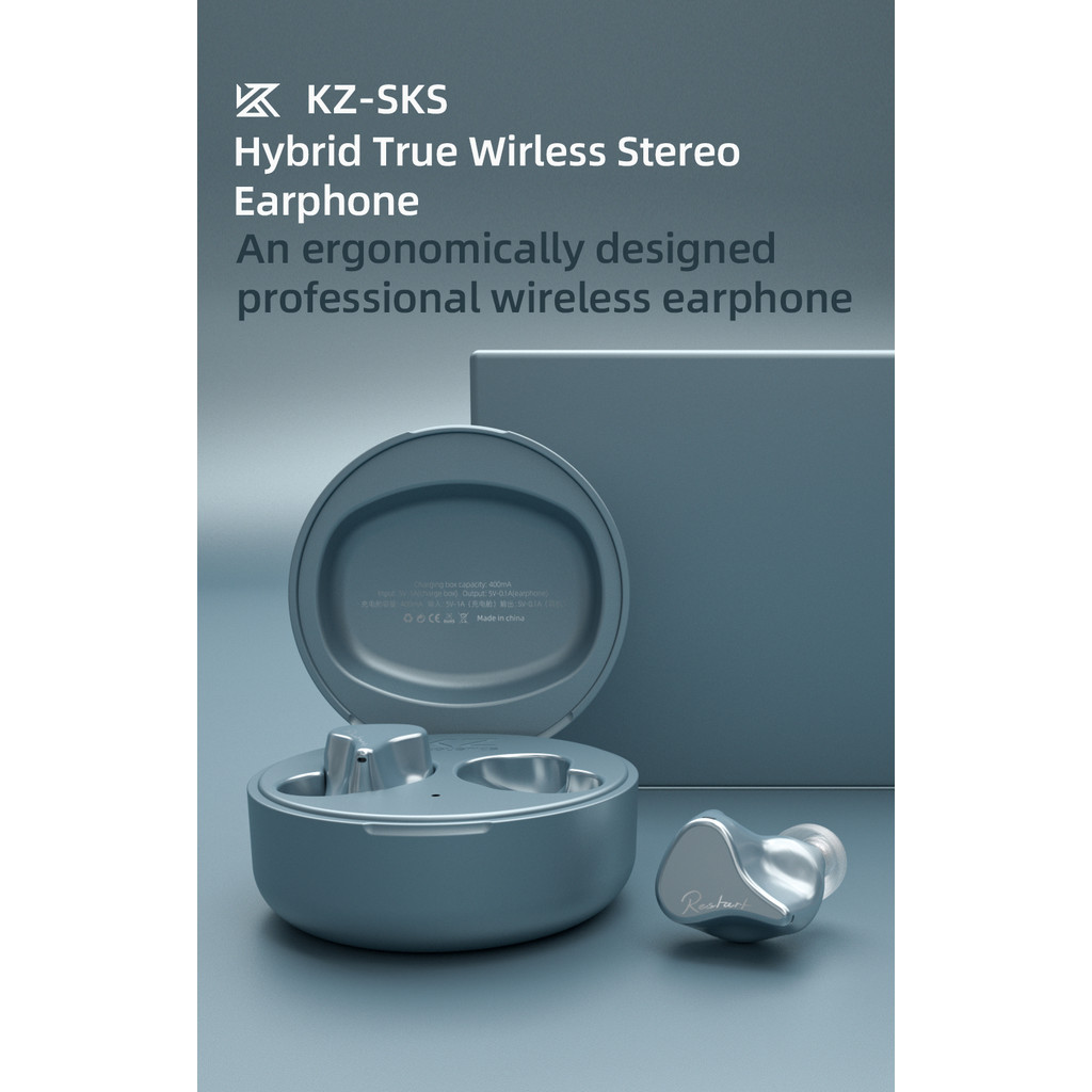 KZ SKS 1DD+1BA Hybrid Earphones Bluetooth 5.2 TWS Headphonerue Noise Touch Control Cancelling Sport 