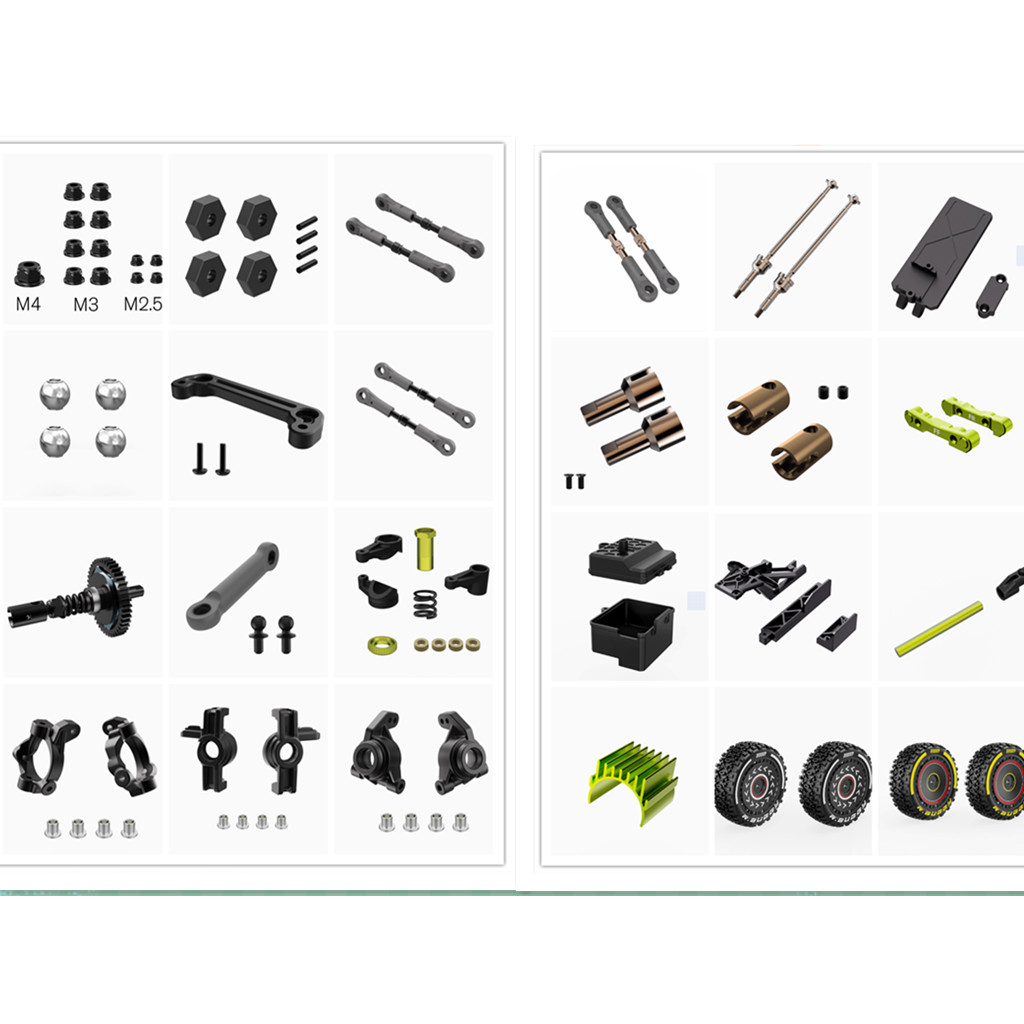 RRlaarlo 1/12 RC Buggy X12S  Brushless RTR 4WD RC Buggy  RRlaarlo X12S Spare Parts 001
