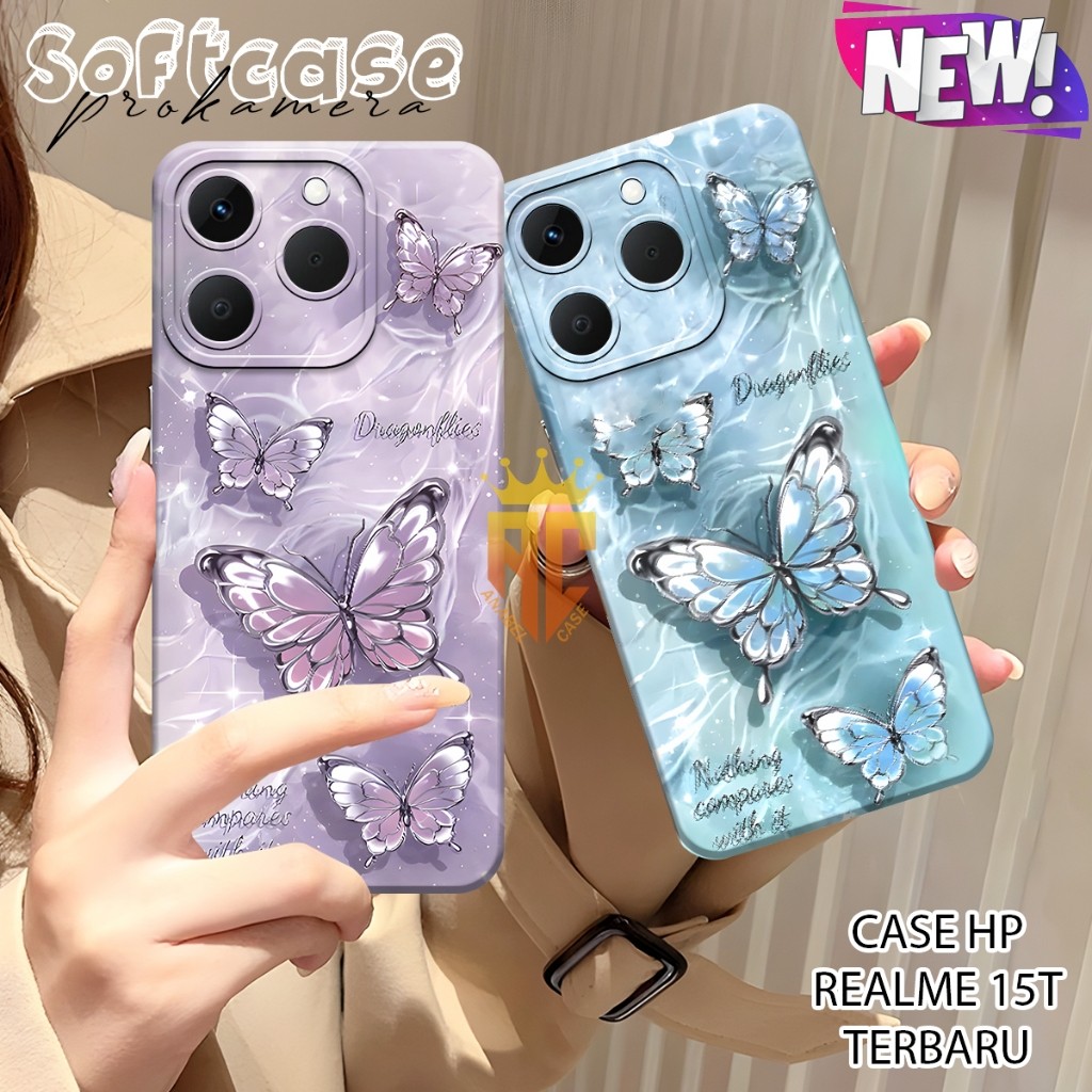 Case Realme 15T - Realme 15T Pro - Realme 15 pro - Realme 15 - Realme 14 - Realme 14t Pro Motif Kupu