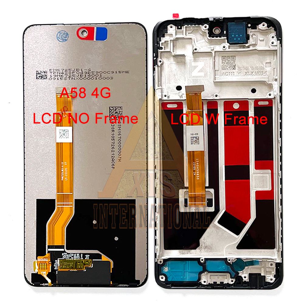 Original For Oppo A58 4G LCD CPH2577 LCD splay Screen Frame+Tou Panel gitizer For Oppo A58 5G LCD A5