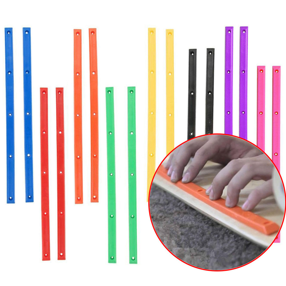 Skateboard Plastic Protection Rails  2Piece Board Guard Strips  AntiImpact Scratch Guards for Skateb