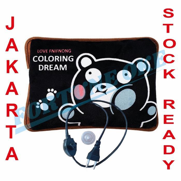 LiviDecor ID bantal penghangat perut haid/bantal air hangat/bantal kesehatan - black panda
