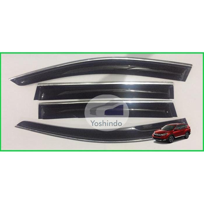 Talang air list chrome mobil Honda CRV 2017 / Talang air CRV 2017