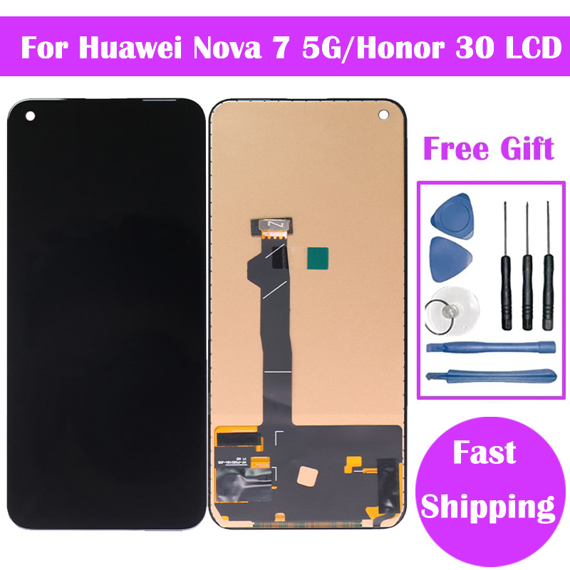 6.53'' LCD For Huawei Nova 7 5G JEF-AN00 NX9 AN20 For Honor 30 LCD BMH-AN10 LCD splay Tou Panel Scre