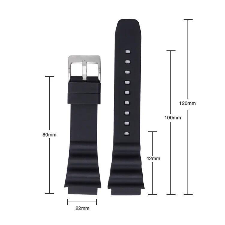 20mm 22mm Silicone Watch Band For Rolex SUBMARINER Waterproof ving Bracelet For Seiko SKX007 SRP777J