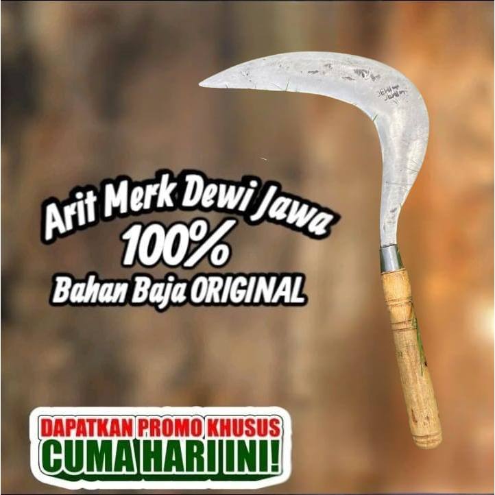 Arit Rumput Model Jawa Cap Dewi Bintang Baja Per Asli-Bergaransi