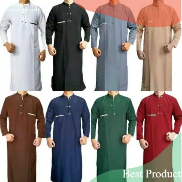 Gamis Pria Formal S-XXL Bahan Tebal Ringan- pakaian pria lainnya