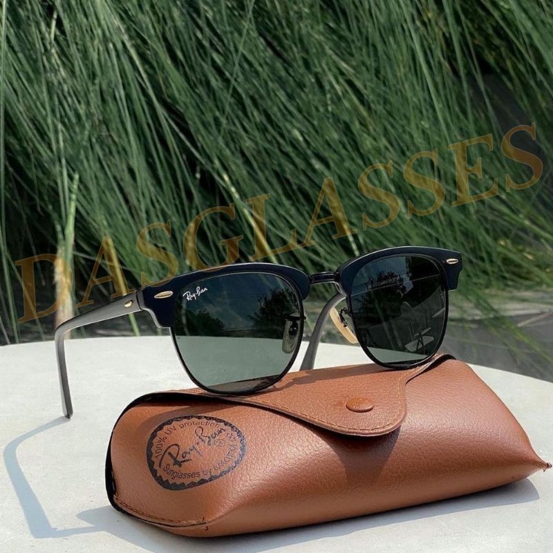 TERMURAHHH Kacamata Hitam Rayban Clubmaster RB3016 Black Dof Lensa Kaca
