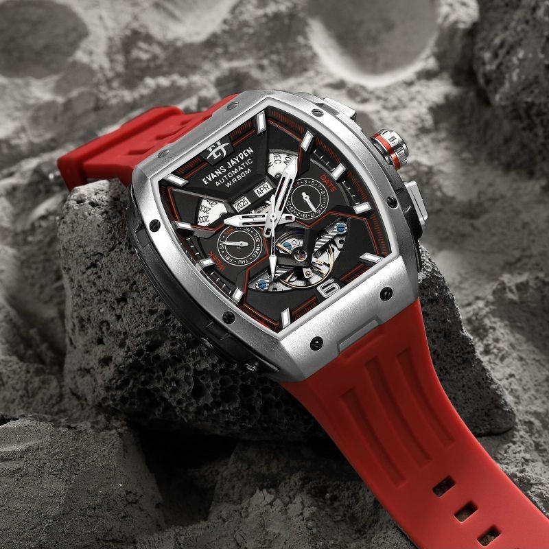 DISKON 90%. BUY 1 GET 1. JAM TANGAN PRIA EVANS JAYDEN ORIGINAL OTOMATIS 9620