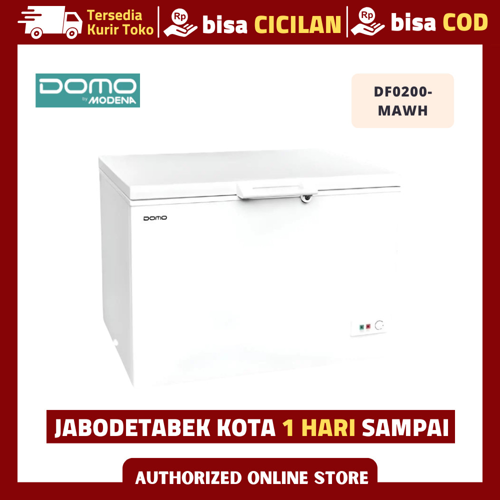 CHEST FREEZER BOX DOMO BY MODENA DF 0200 MAWH FREEZER BOX 200 LITER GARANSI RESMI