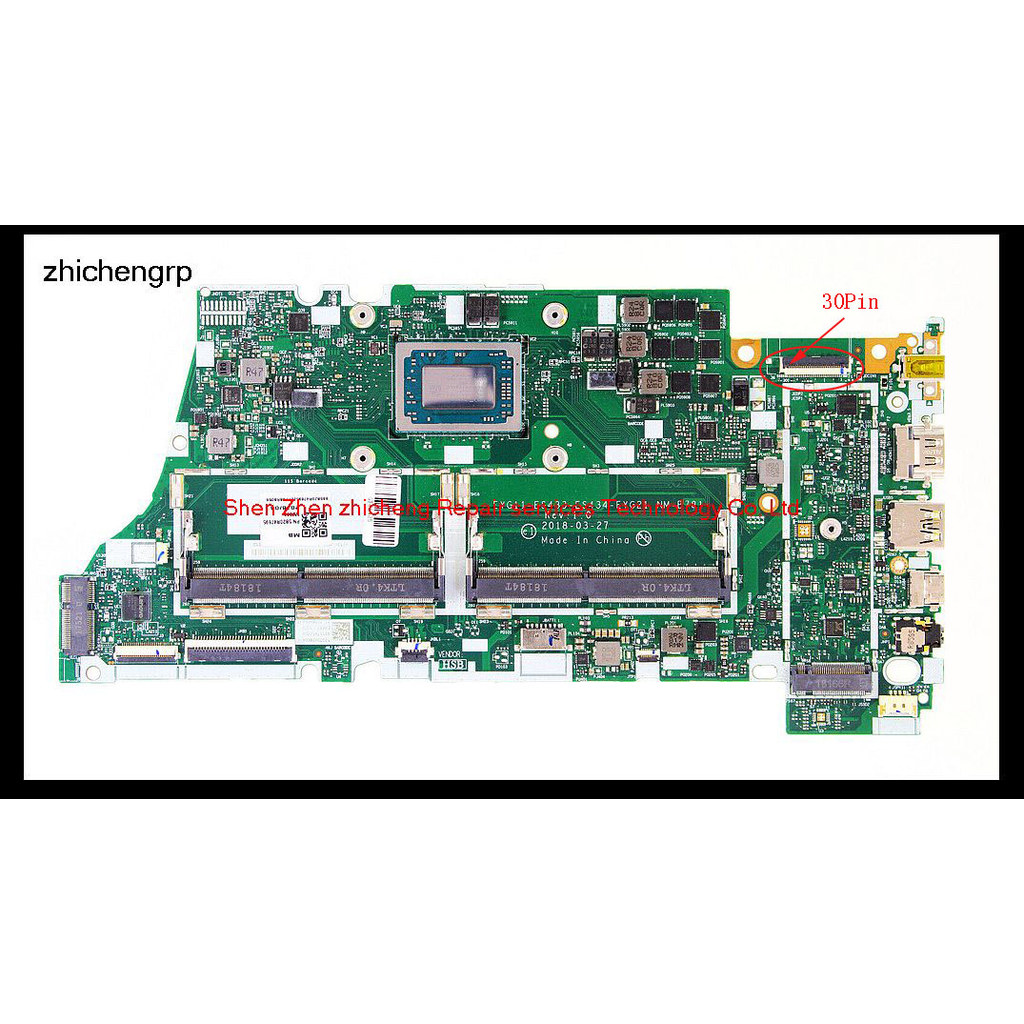For lenovo Yoga 530-14ARR laptop motherboard NM-B781 DDRR3 2200u R5-2500u R7-2700u4 LED interface 30