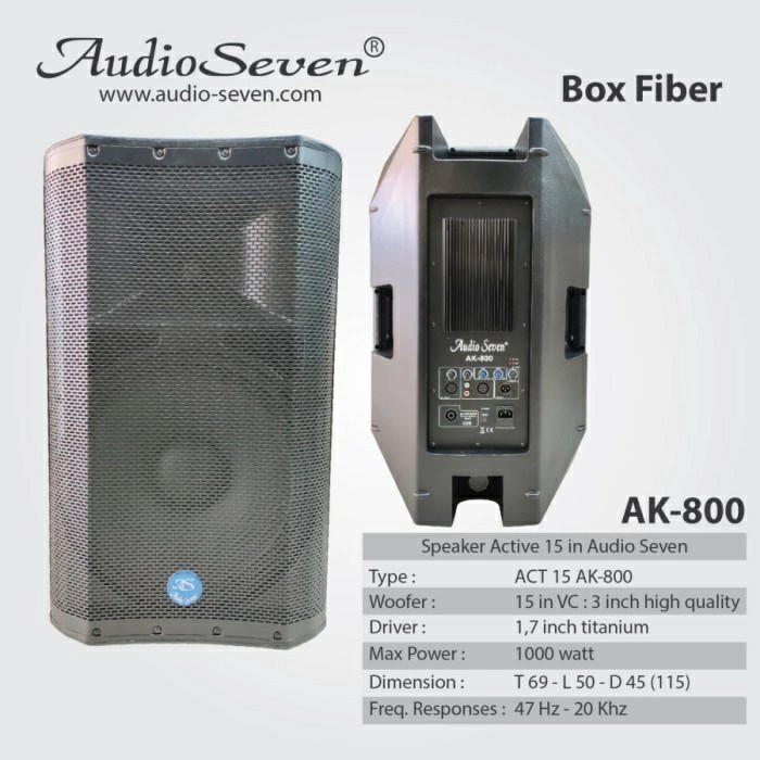 SPEAKER AKTIF AUDIO SEVEN AK 800 /  AK800 15 INCH