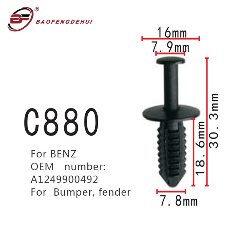Auto Bumper Fender Fastener For Mercedes-Benz W202 W203 W204 C117 W210 W211 W203 A1249900492