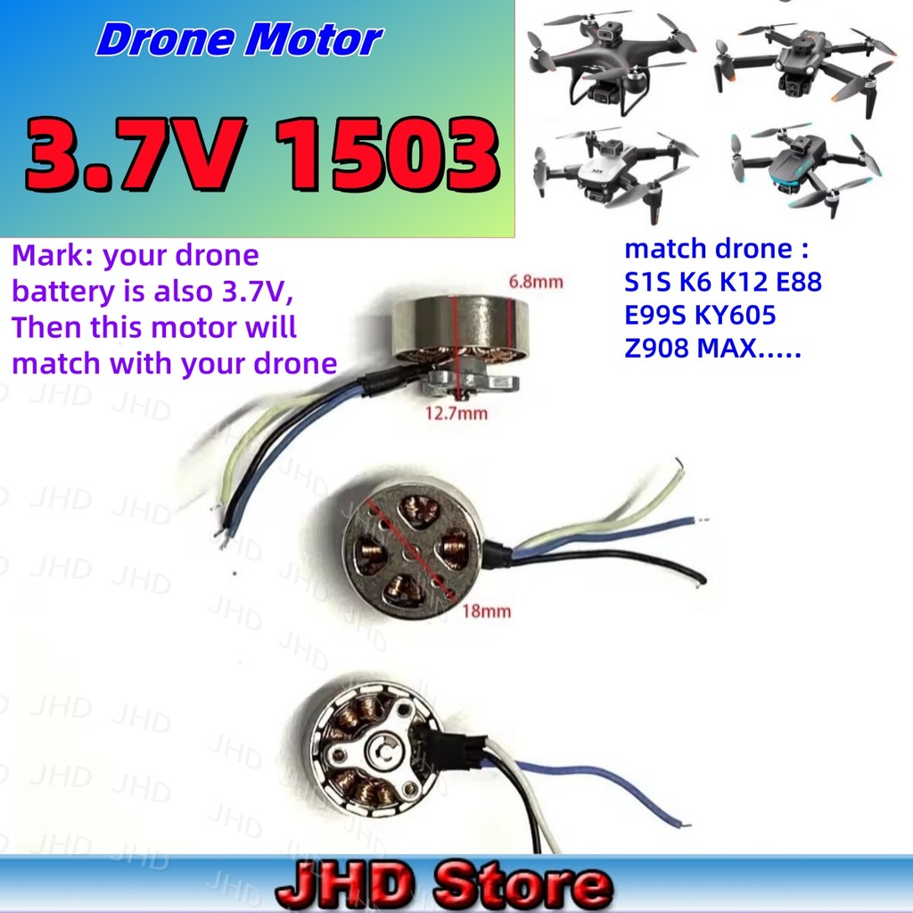 JHD 3.7V Z908 MAX S2S S1S Suku Cadang Mesin S2S E88 Evo Rc Drone Aksesori Motor Tanpa Sikat Berbagai