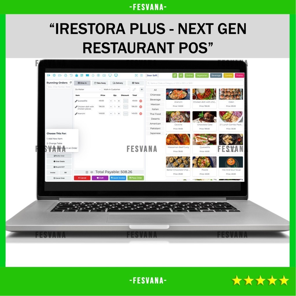 Source Code Aplikasi Web IRESTORA PLUS - Next Gen Restaurant POS D289 FESVANA