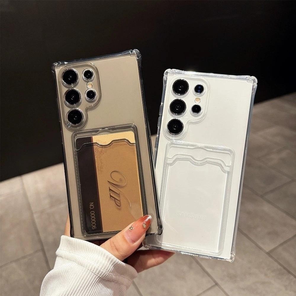 Clear Card Holder Phone Case for Samsung A07 A37 A57 A17 A36 A55 A06 A15 A56 A05S A26 A35 A05 A14 A1