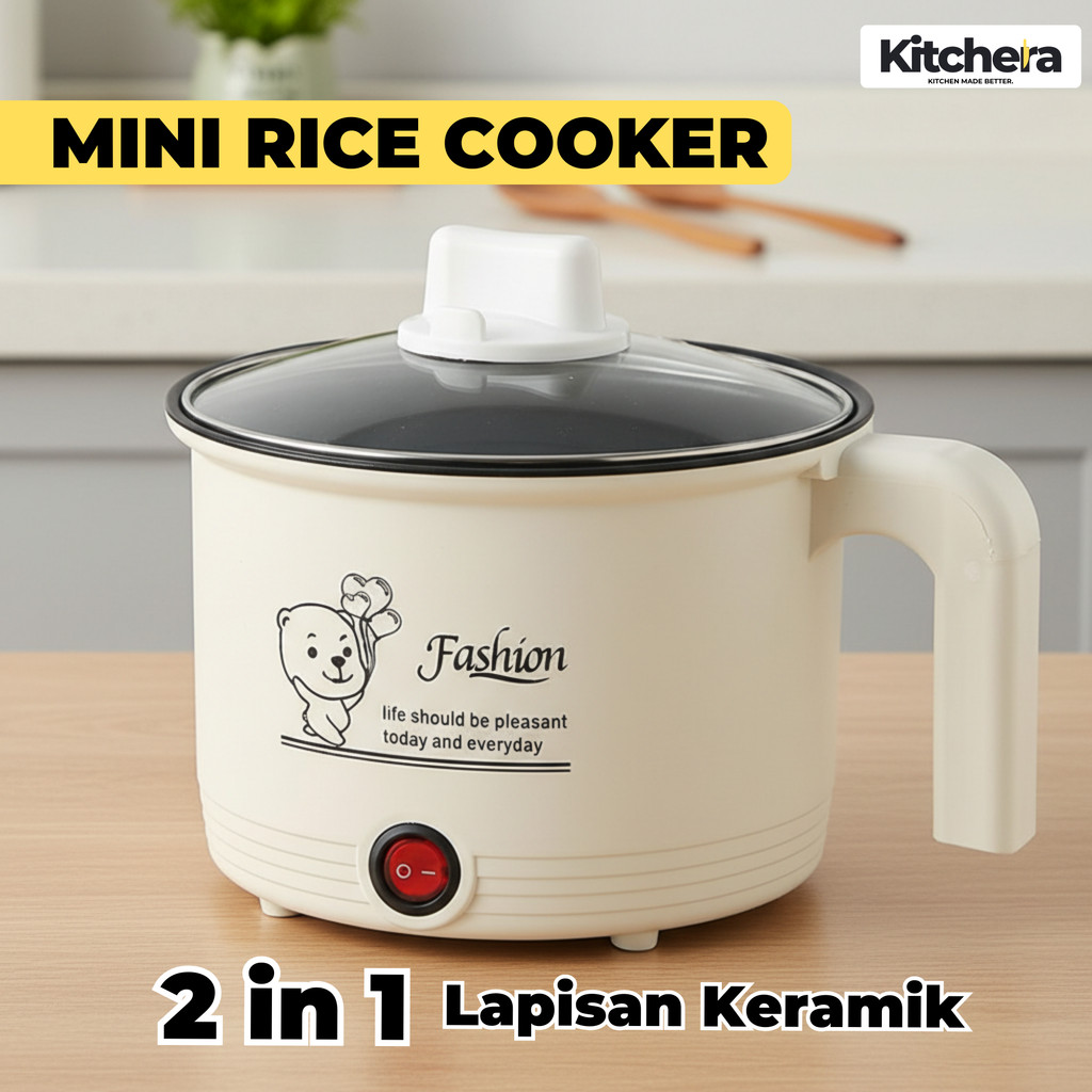 Food Steamer Panci Kukus 2 In 1 Panci Listrik Serbaguna Low Watt Multifungsi