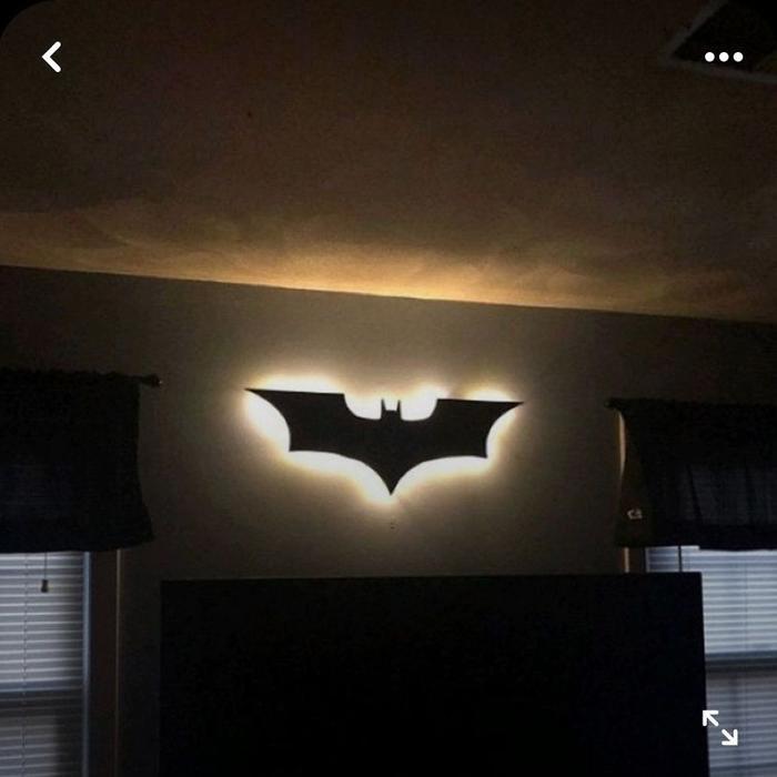 Lampu tidur batman hiasan kamar cowok dekorasi lampu kamar - White 2606