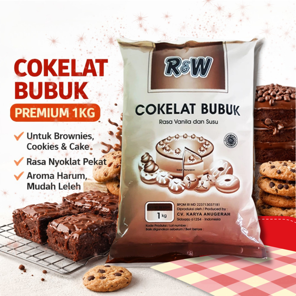 Coklat Bubuk 1kg R&W - Cokelat Bubuk Kilo Premium
