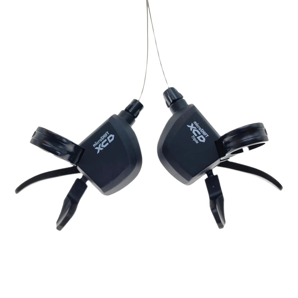 Tuas Pemindah Gigi Depan Belakang Sepeda MicroSHIFT XCD 3*10 Speed MTB, Shifter Sepeda Gunung, Suku 