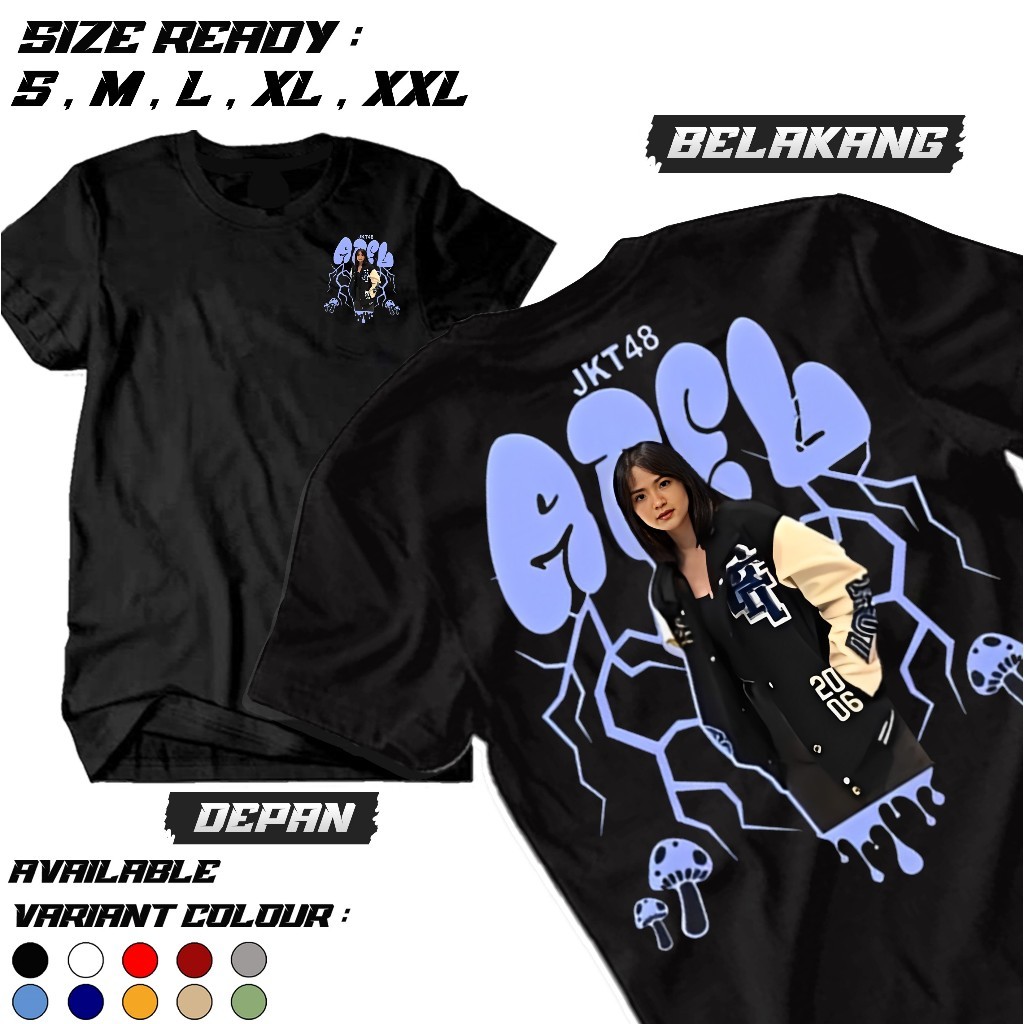 Kaos Adel JKT48 - T-shirt JKT48 Petir Keren - Kaos Murah - T-shirt Catton Combed 30S - Kaos Distro T