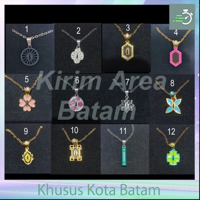 Kalung kimetsu no yaiba tsuba pedang