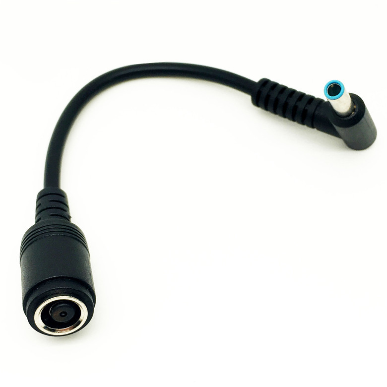 7.4mm*5.0mm Female To 4.5mm*3.0mm Elbow 7.4 To 4.5 Suitable for HP Dell Blue Tips Power Adapter Cabl
