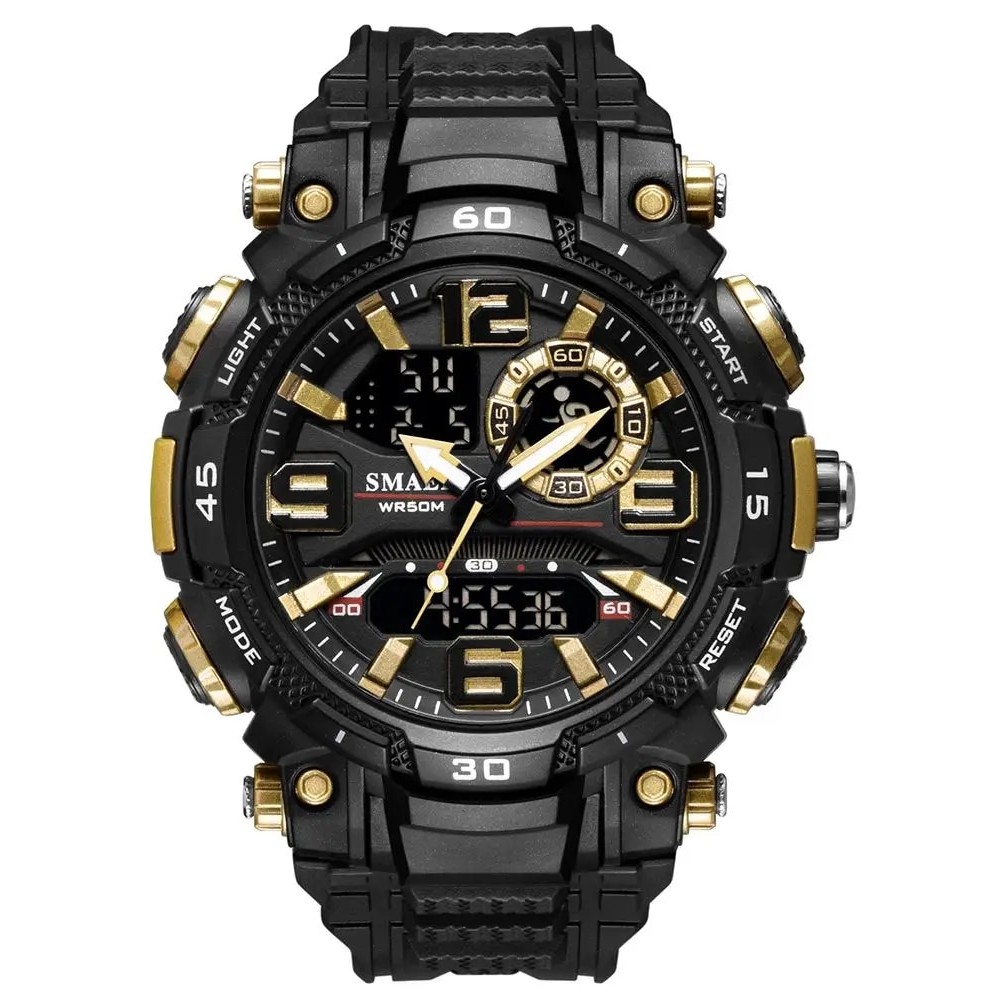 Smael 1921 Jam Tangan Militer Digital Hijau Zaitun