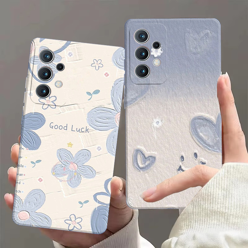 Softcase Samsung A13 A32 A33 A52 A53 A72 A73 - Motif Abstrak Putih - CustomCase - Procamera