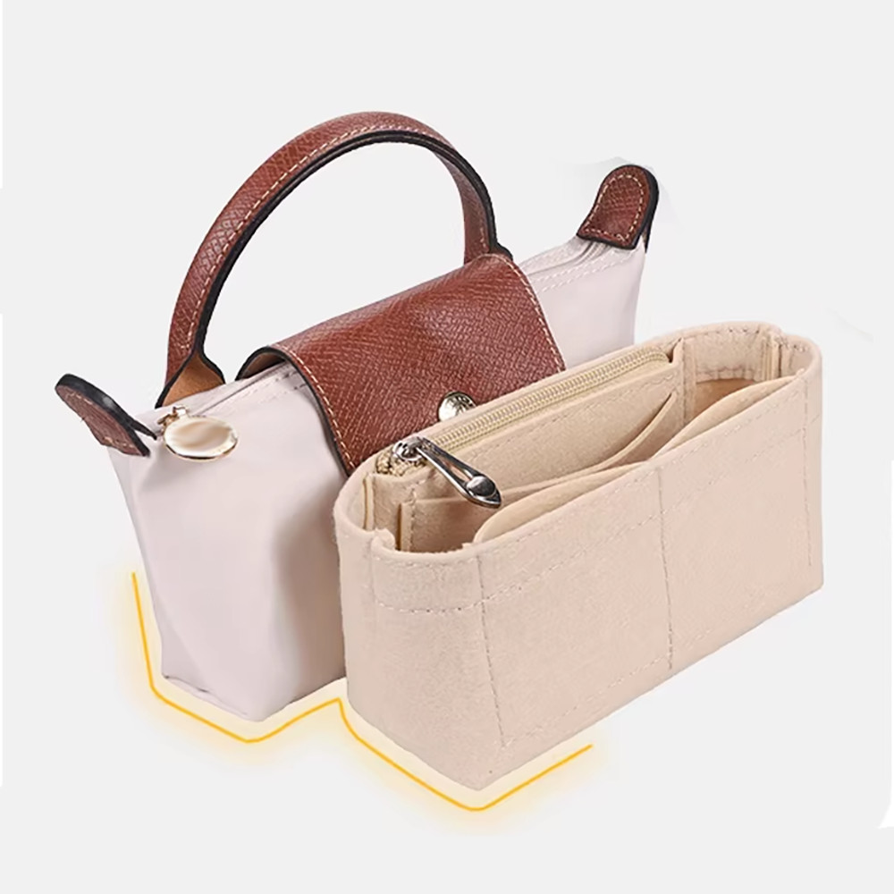 Felt ert Bag Organizer Bag for Handbag Purse Organizer for Longchamp Mini Shoulder Bag