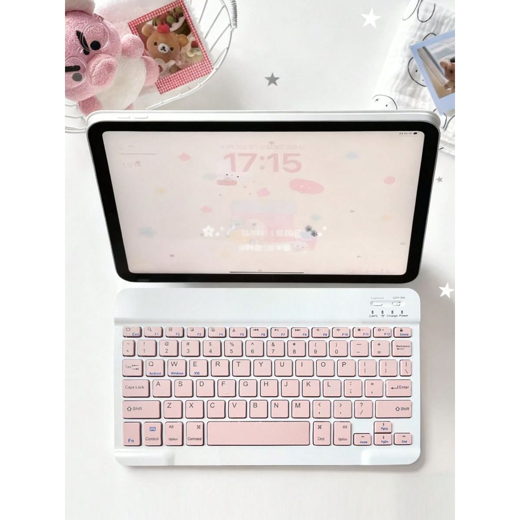 Wireless keyboard, 10 in slim, reargeable silent, tablet/laptop wireless keyboard, ipad mini keyboar