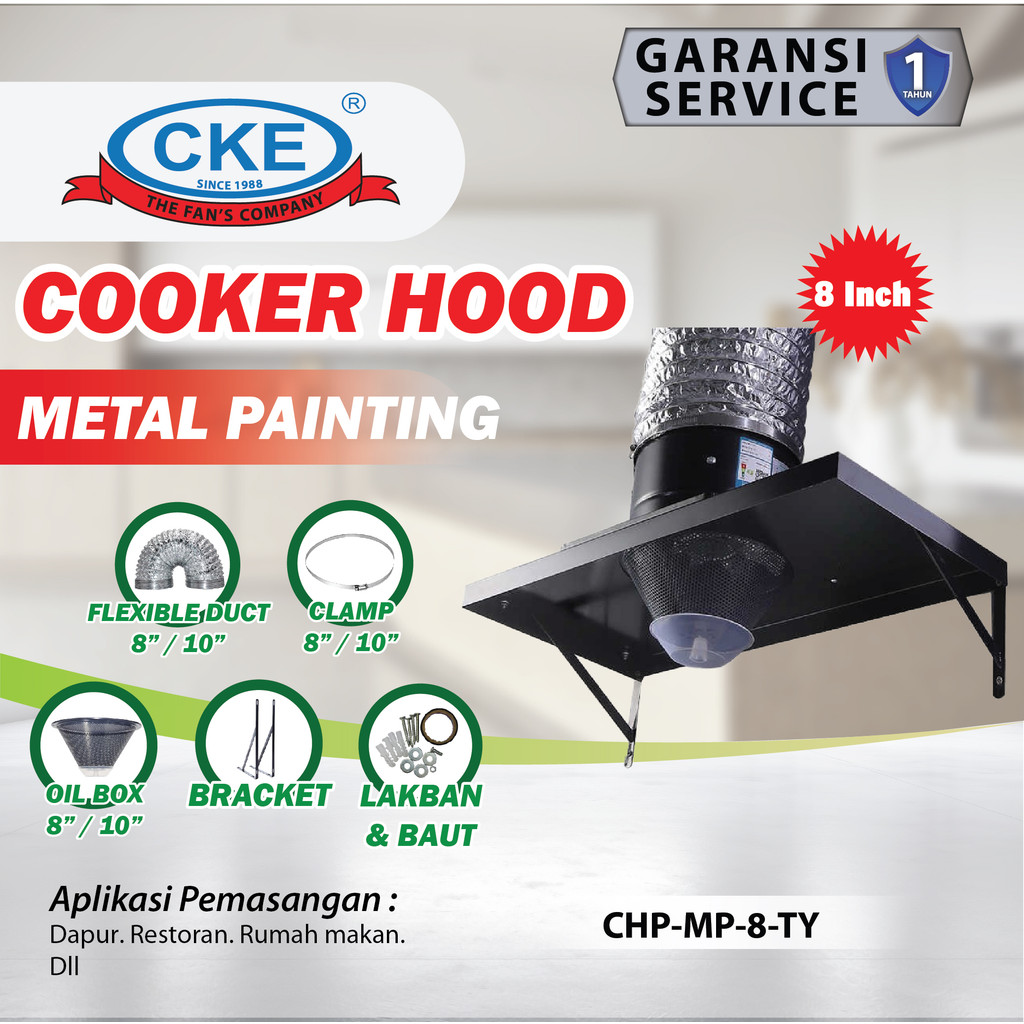 Kitchen Exhaust Fan Cooker Hood Dapur Tudung Kompor Penyedot Asap 8 10 Inch Kipas Sedot Hisap Asap K