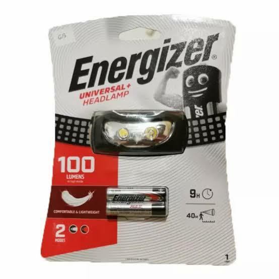 headlamp energizer 100 lumens / lampu kepala universal energizer 3 LED