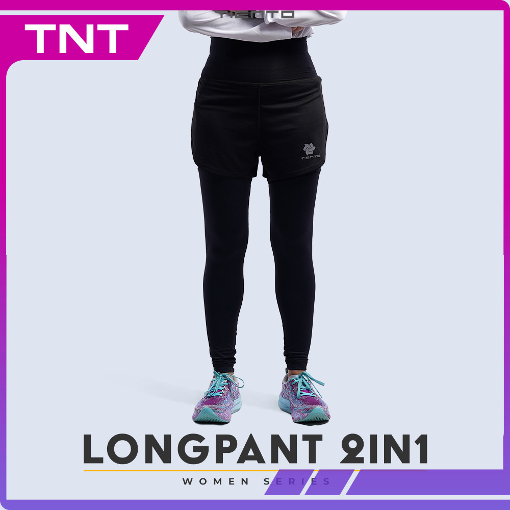 TNT Tiento Celana Lari 2in1 Legging Running Sport Women Leging Olahraga Wanita