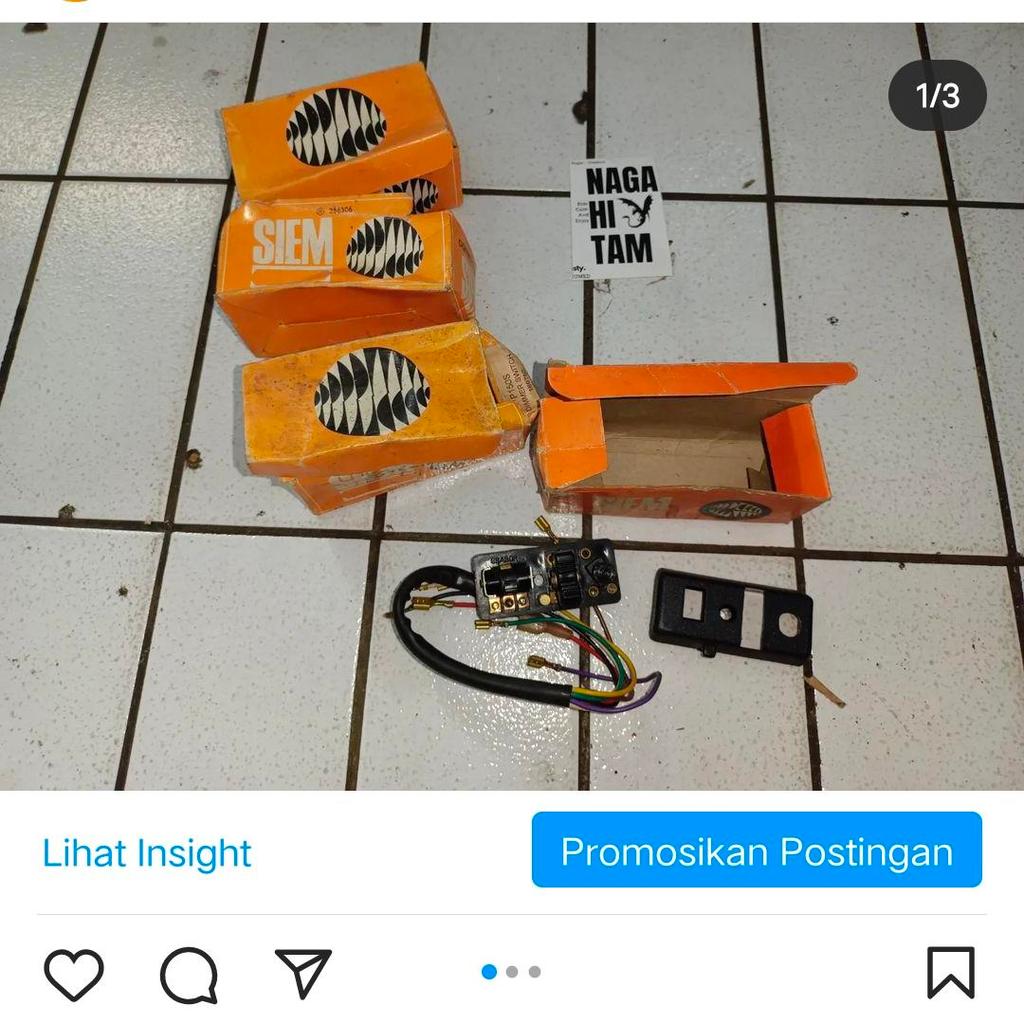 saklar grabor Vespa PTS original NOS