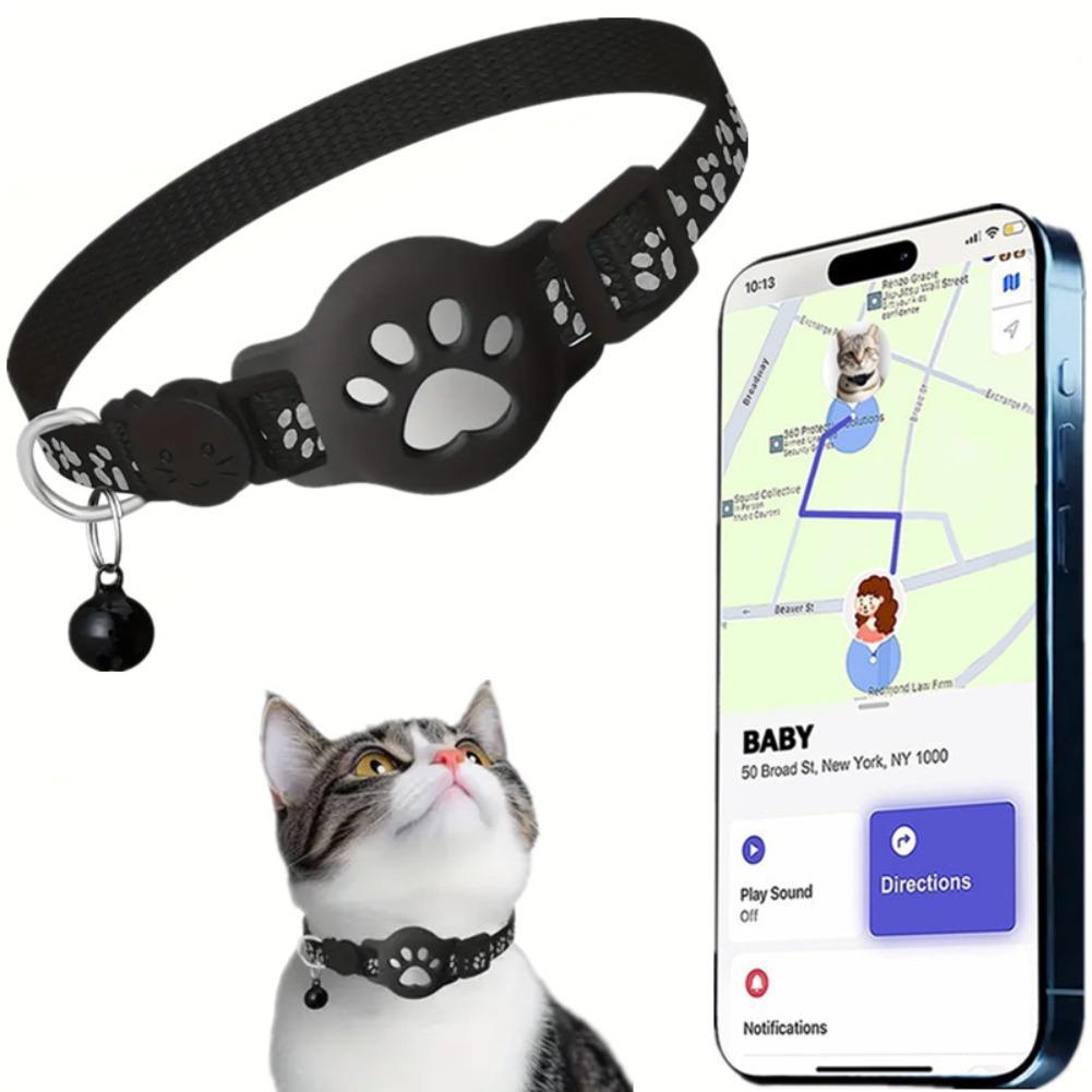 Cat Smart GPS Trackers Collar Anti-Lost Kitten Waterproof Tracker Dog Adjustable Safety Buckle Refle