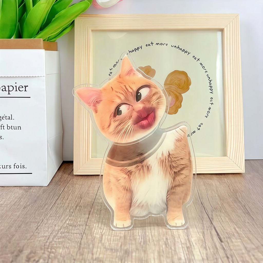 Hiasan Meja Dan Mobil/Hiasan Mobil Kepala Goyang Kucing/Hiasan Mobil Kreatif Diy/Standee Kepala Goya