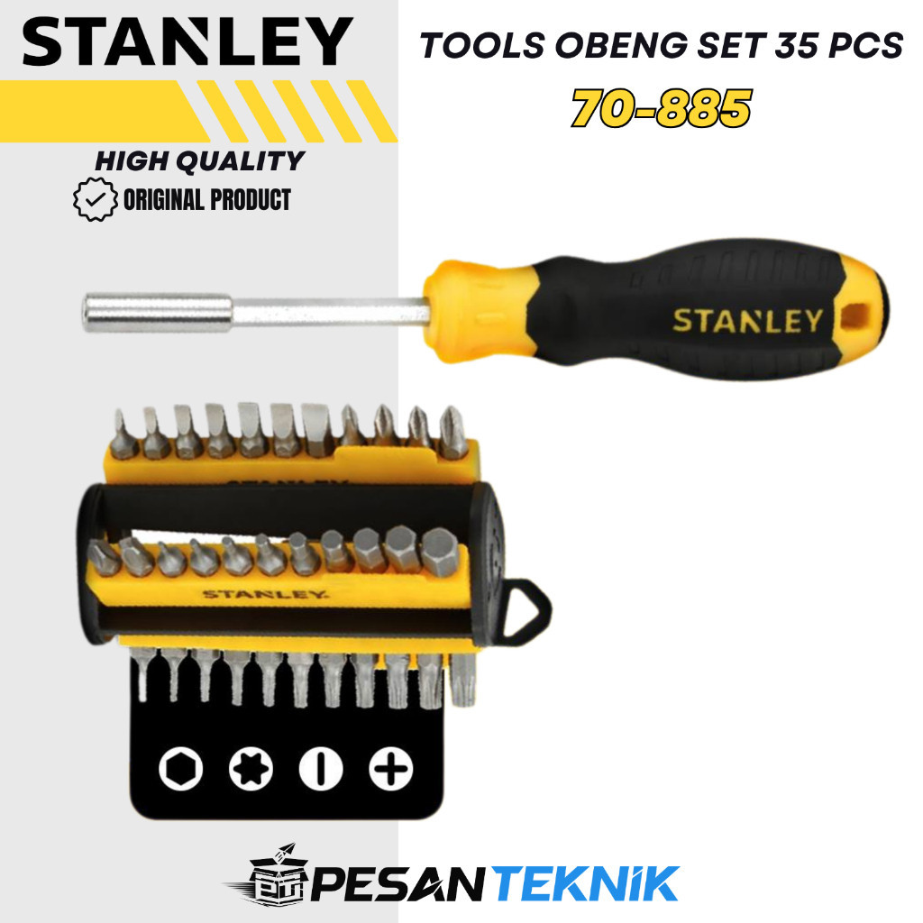 STANLEY 70-885 Tools Obeng Multibit Screwdriver Set 35Pcs